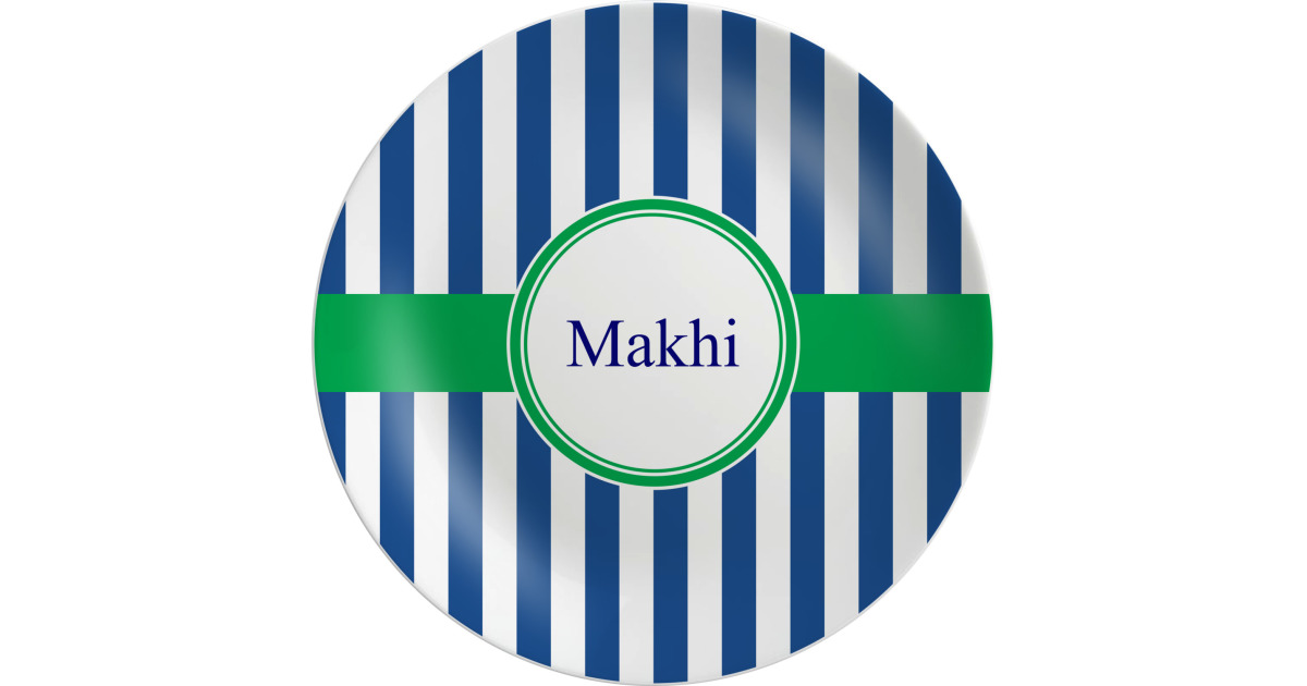 Custom Stripes Melamine Plate - 10" (Personalized) | YouCustomizeIt