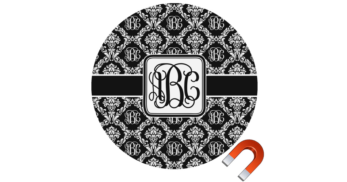 Custom Monogrammed Damask Car Magnet (Personalized) | YouCustomizeIt