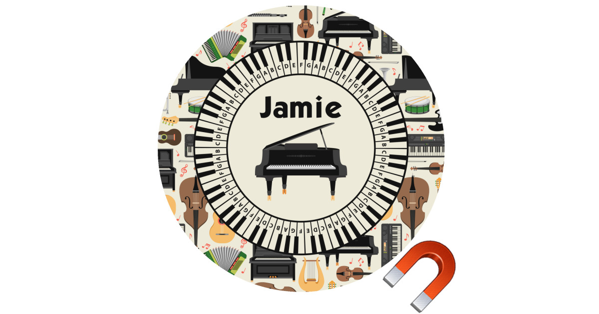 Custom Musical Instruments Car Magnet (Personalized) | YouCustomizeIt