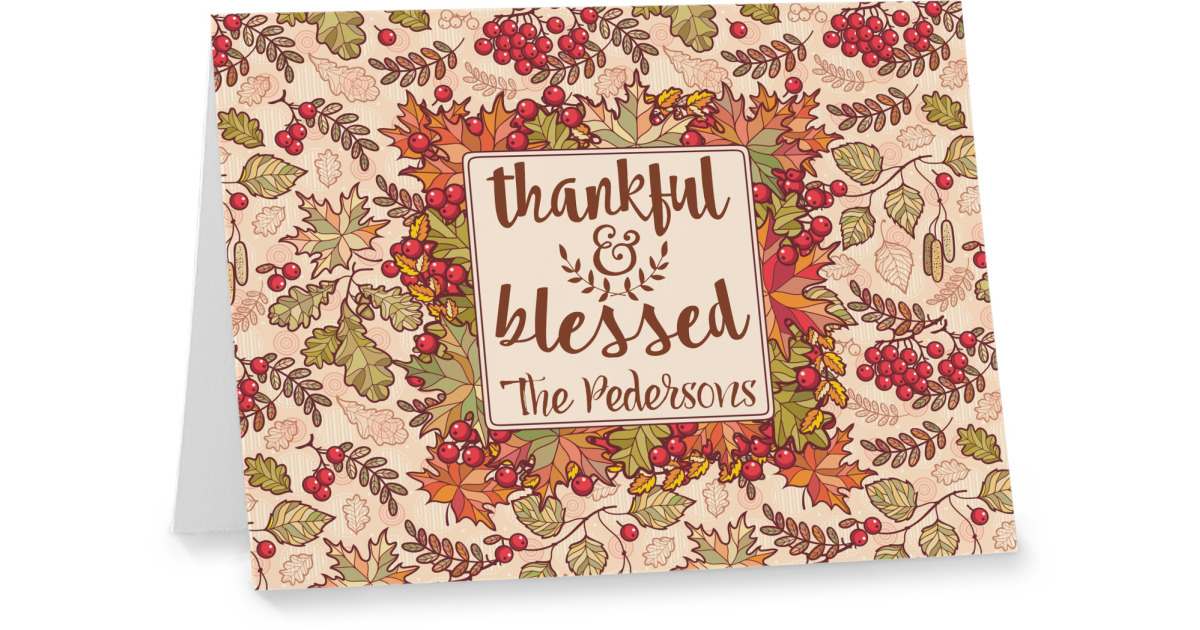 Custom Thankful & Blessed Note cards (Personalized) | YouCustomizeIt