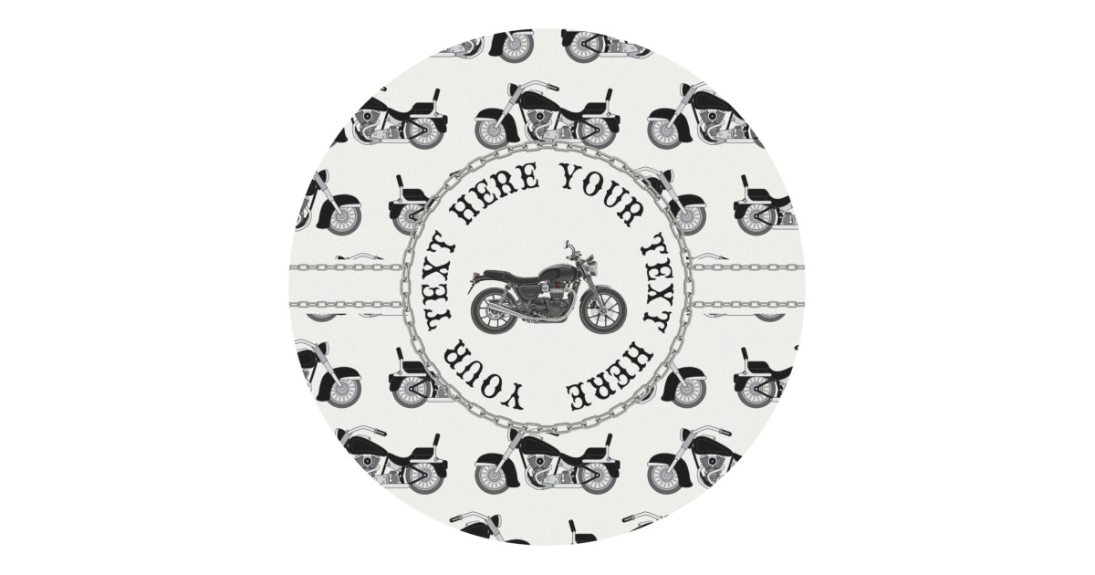 Custom Motorcycle Round Decal (Personalized) | YouCustomizeIt