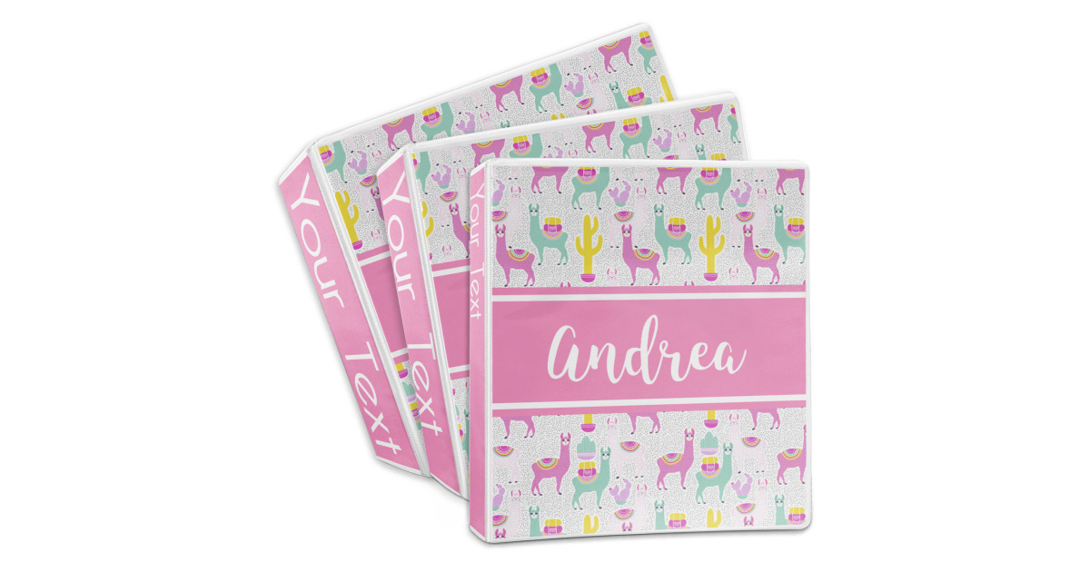 Custom Llamas 3-Ring Binder (Personalized) | YouCustomizeIt