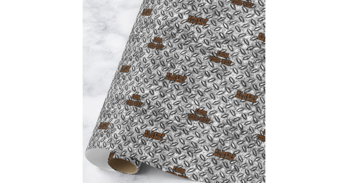 Custom Diamond Plate Wrapping Paper Roll - Large (Personalized ...
