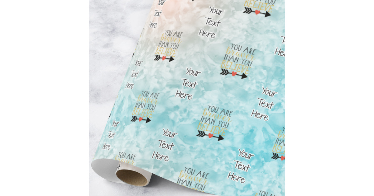 Custom Inspirational Quotes Wrapping Paper Roll - Large | YouCustomizeIt