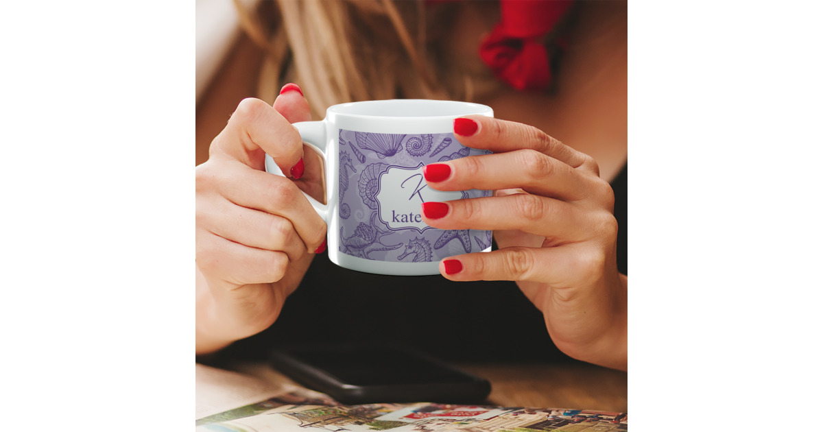 Custom Sea Shells Double Shot Espresso Cup - Single (Personalized ...