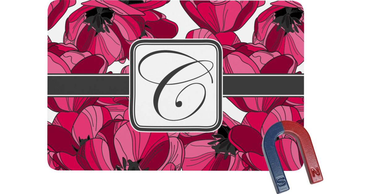 Custom Tulips Rectangular Fridge Magnet Personalized Youcustomizeit