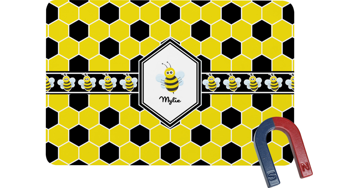 Custom Honeycomb Rectangular Fridge Magnet Personalized Youcustomizeit