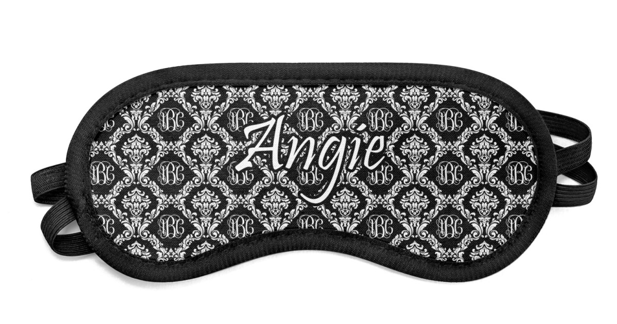 Custom Monogrammed Damask Sleeping Eye Mask | YouCustomizeIt