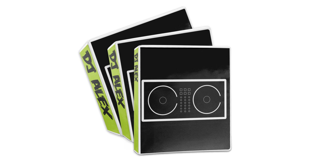 Custom Music DJ Master 3-Ring Binder (Personalized) | YouCustomizeIt