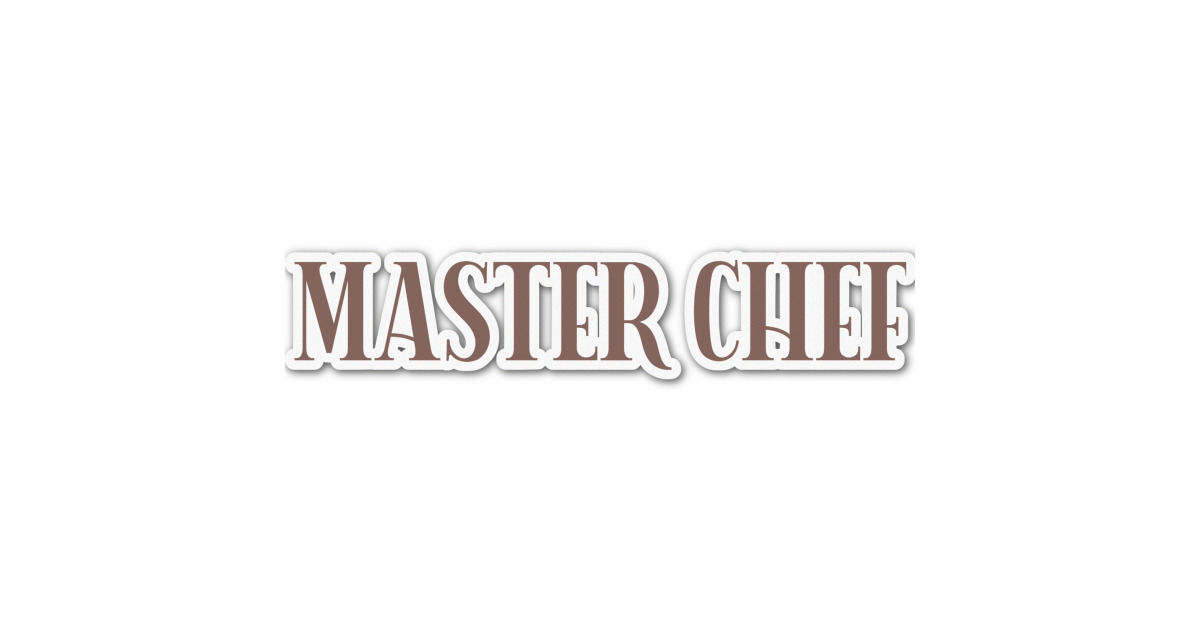Custom Master Chef Name/Text Decal - Small (Personalized) | YouCustomizeIt