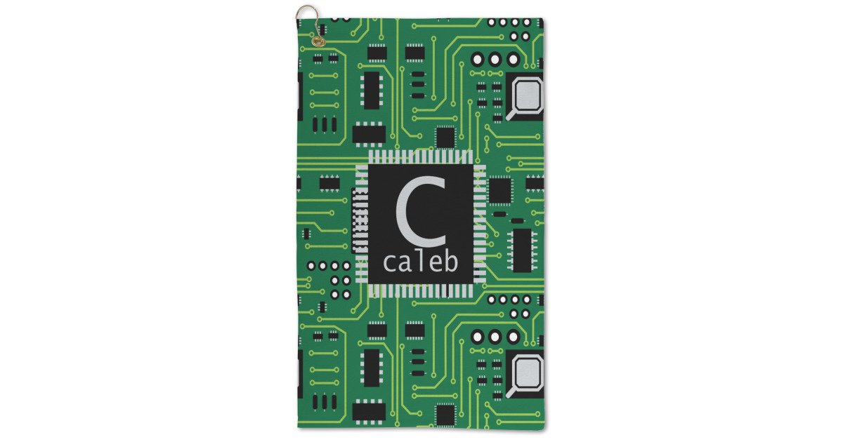 Custom Circuit Board Microfiber Golf Towel - Large (Personalized ...