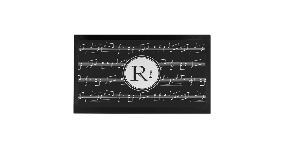 Custom Musical Notes Bar Mat - Small (Personalized) | YouCustomizeIt