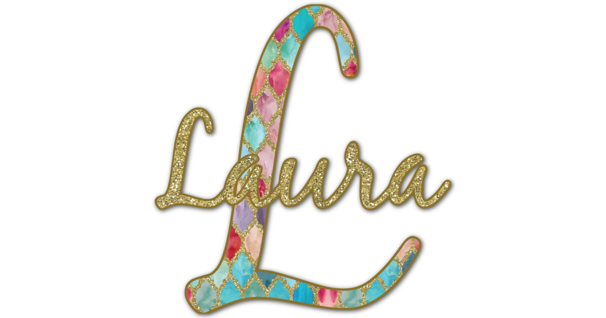 Custom Glitter Moroccan Watercolor Graphic Decal - Large | YouCustomizeIt