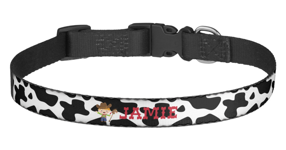 Custom Cowprint w/Cowboy Dog Collar (Personalized) | YouCustomizeIt
