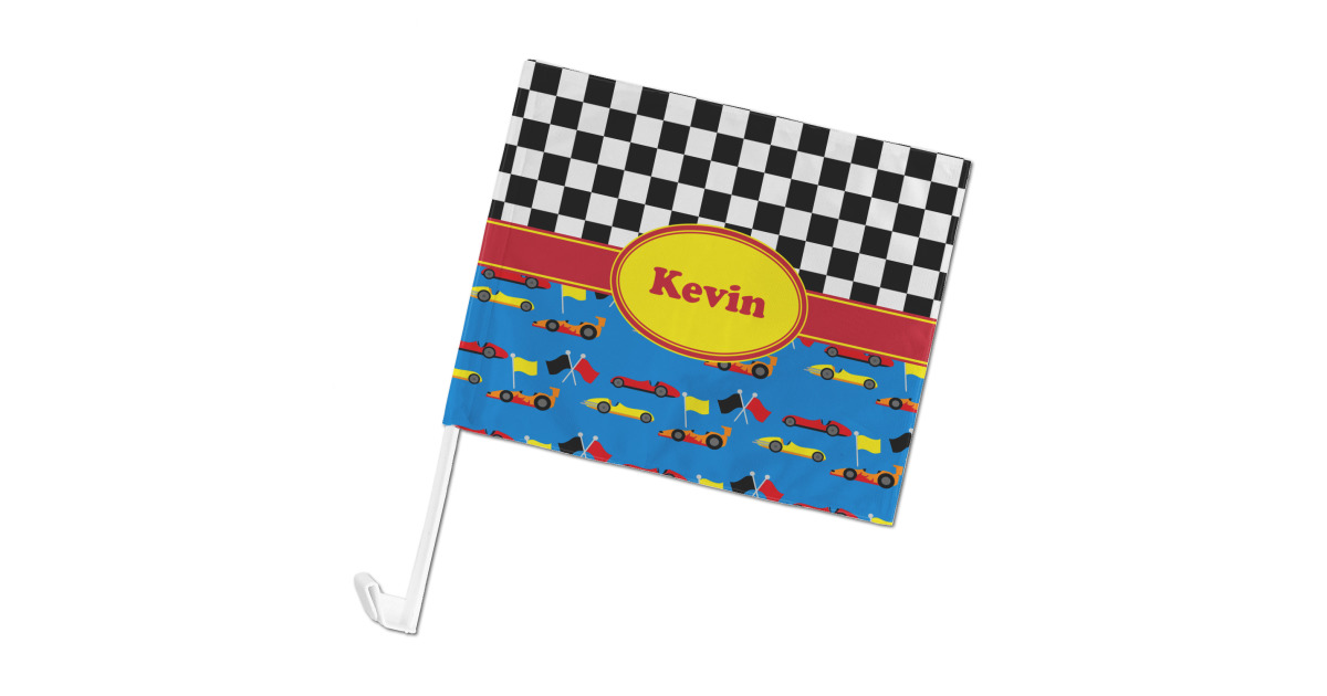 Custom Racing Car Car Flag (Personalized) | YouCustomizeIt