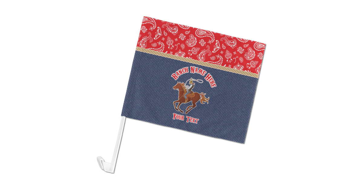 Custom Western Ranch Car Flag (Personalized) | YouCustomizeIt