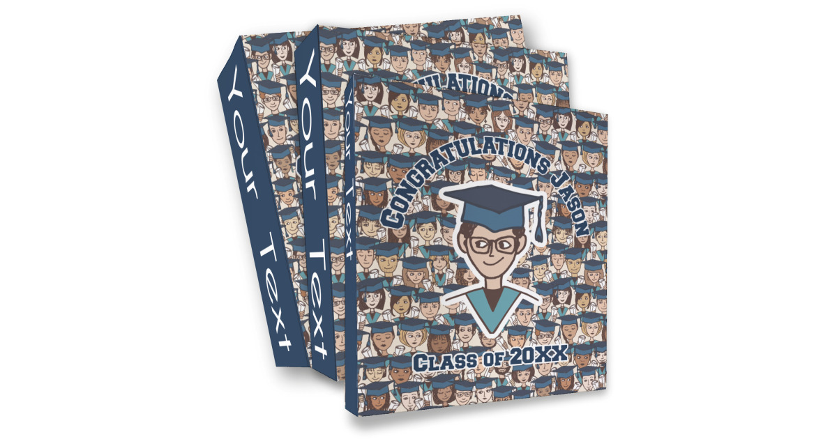 Custom Graduating Students 3 Ring Binder - Full Wrap (Personalized ...