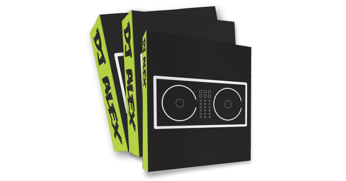 Custom DJ Music Master 3 Ring Binder - Full Wrap (Personalized ...