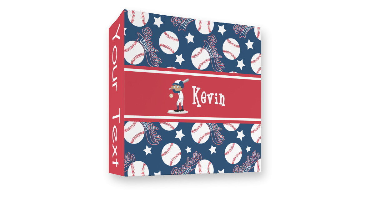 Custom Baseball 3 Ring Binder - Full Wrap - 3" (Personalized ...
