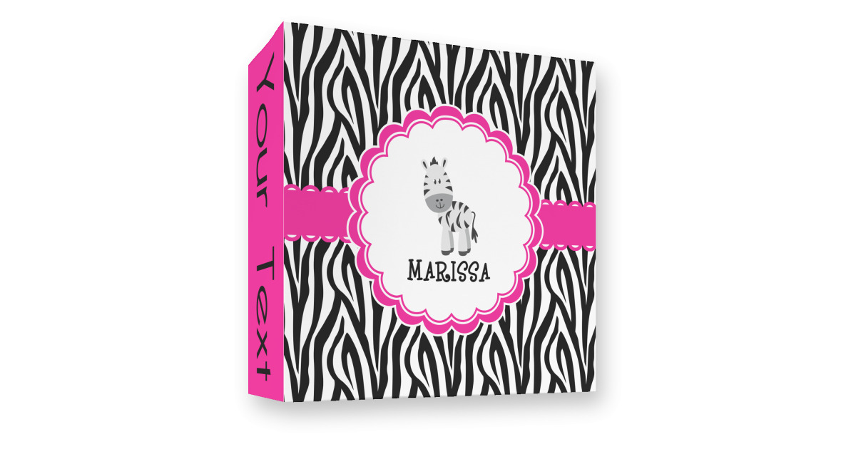 Custom Zebra 3 Ring Binder - Full Wrap - 3" (Personalized) | YouCustomizeIt