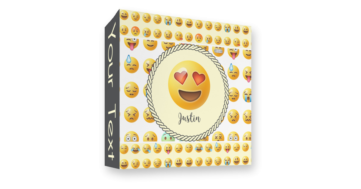 Custom Emojis 3 Ring Binder - Full Wrap - 3" (Personalized ...