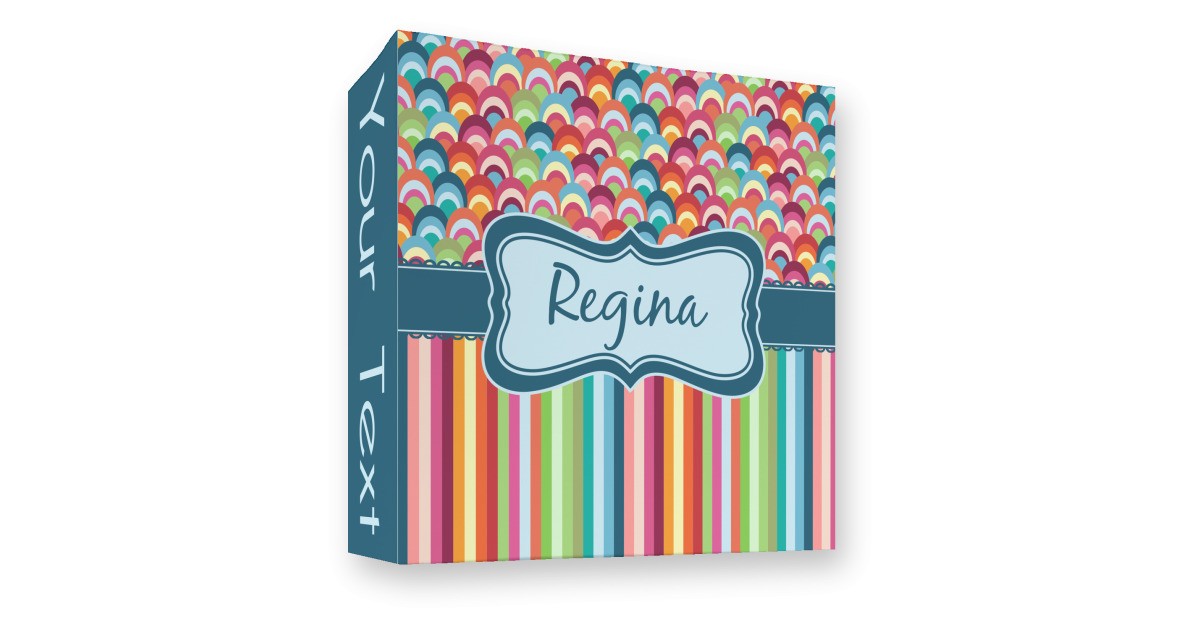Custom Retro Scales & Stripes 3 Ring Binder - Full Wrap - 3 ...