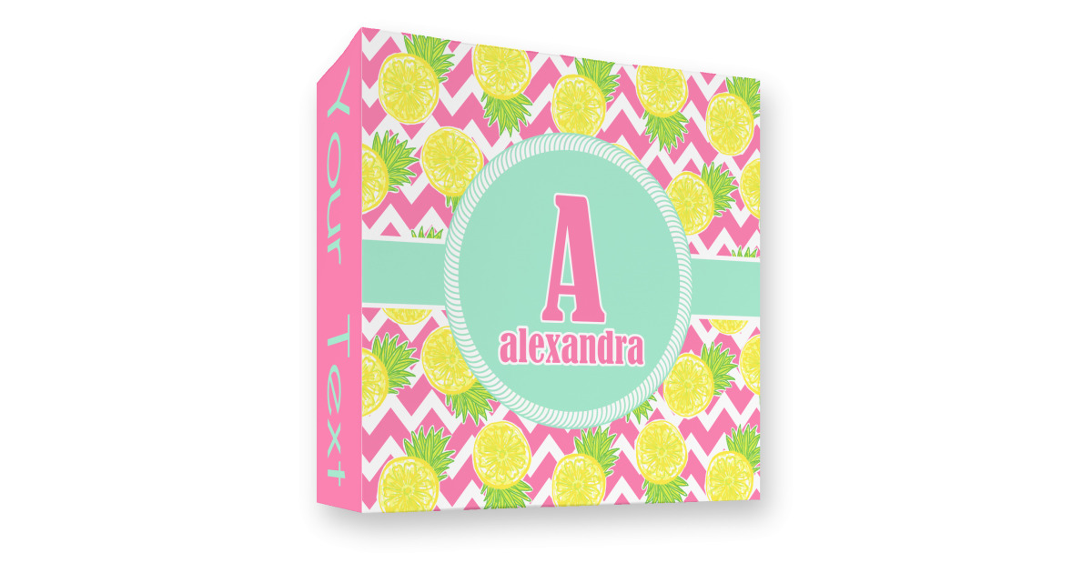 Custom Pineapples 3 Ring Binder - Full Wrap - 3" (Personalized ...