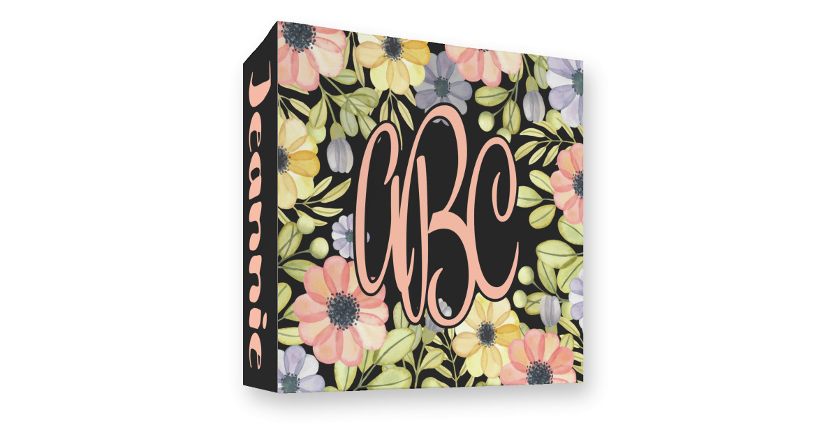 Custom Boho Floral 3 Ring Binder - Full Wrap - 3" (Personalized ...