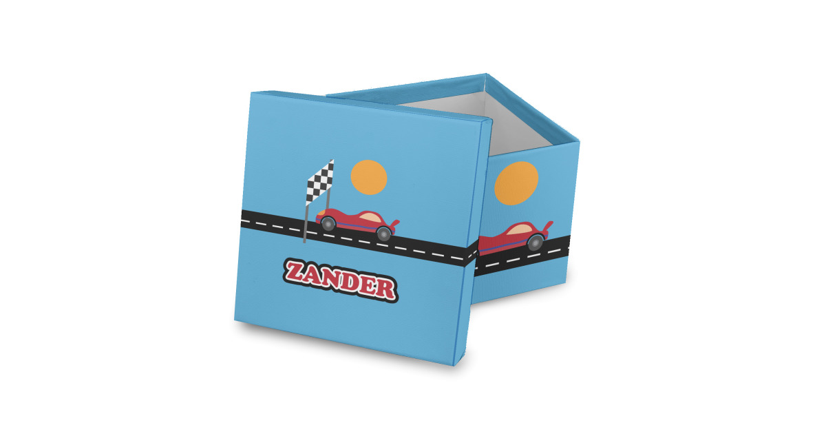 Custom Race Car Gift Box with Lid - Canvas Wrapped (Personalized ...
