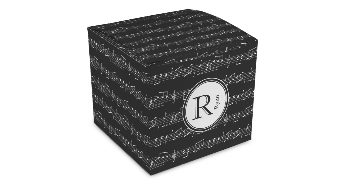 Custom Musical Notes Cube Favor Gift Boxes (Personalized) | YouCustomizeIt