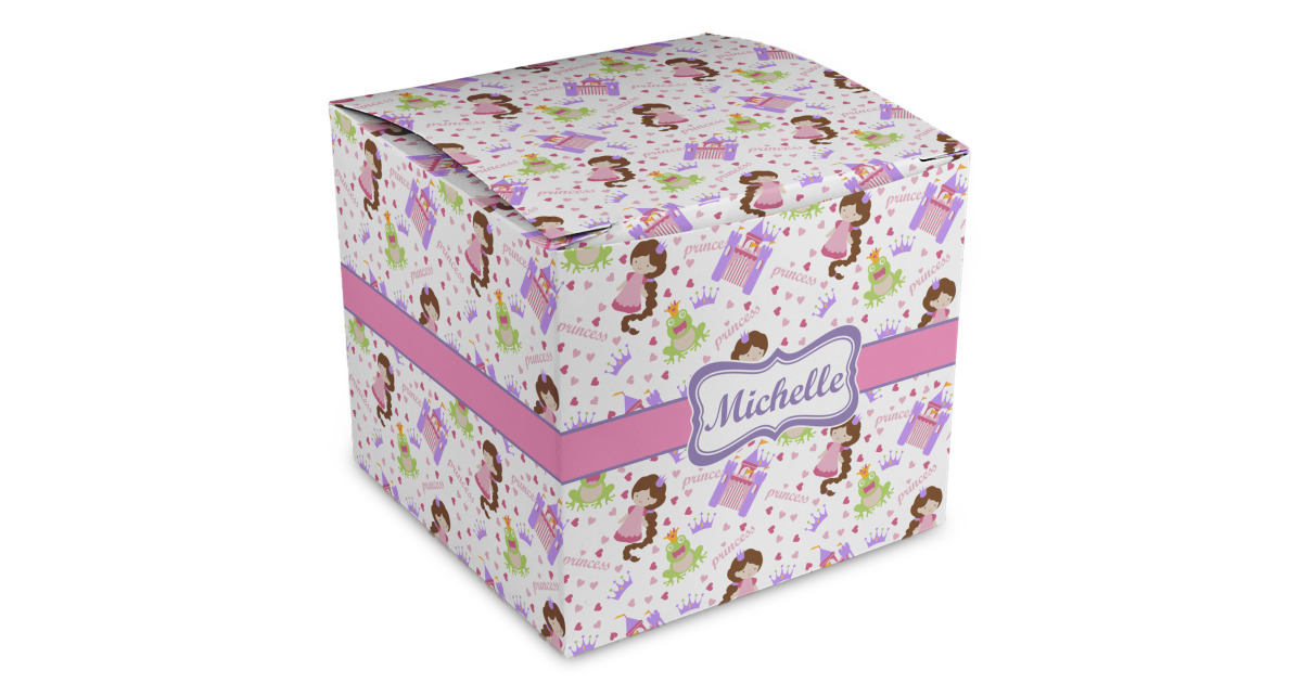 Custom Princess Print Cube Favor Gift Boxes (Personalized) | YouCustomizeIt