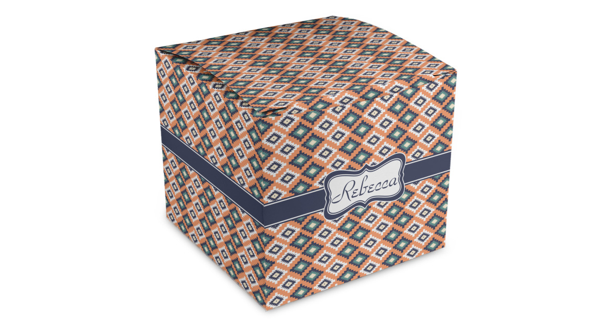 Custom Tribal Cube Favor Gift Boxes (Personalized) | YouCustomizeIt