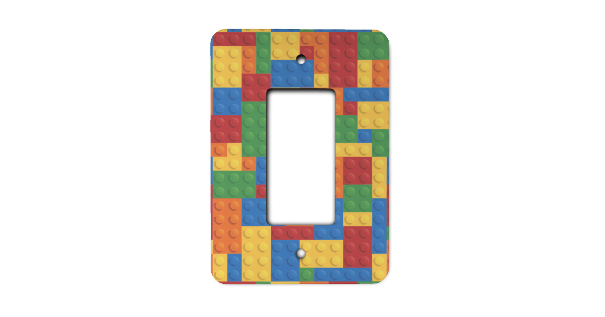 Custom Building Blocks Rocker Style Light Switch Cover - Single Switch ...