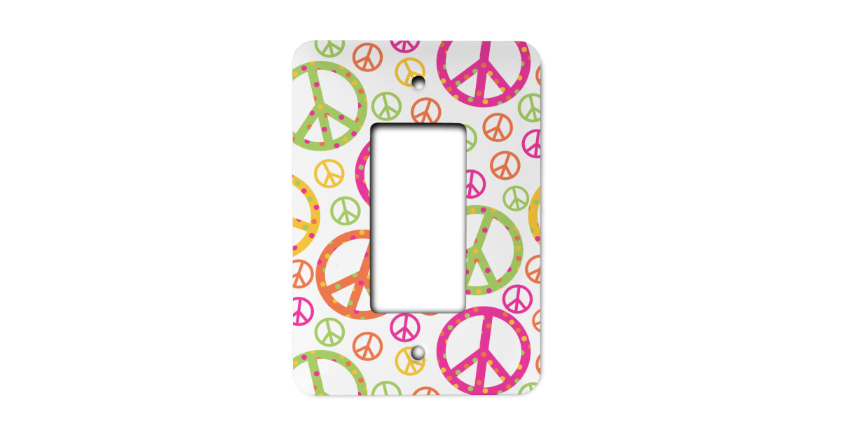 Custom Peace Sign Rocker Style Light Switch Cover | YouCustomizeIt