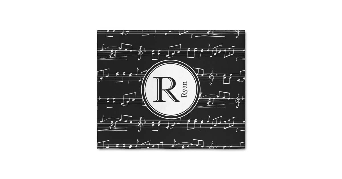 Custom Musical Notes 8' x 10' Indoor Area Rug (Personalized ...