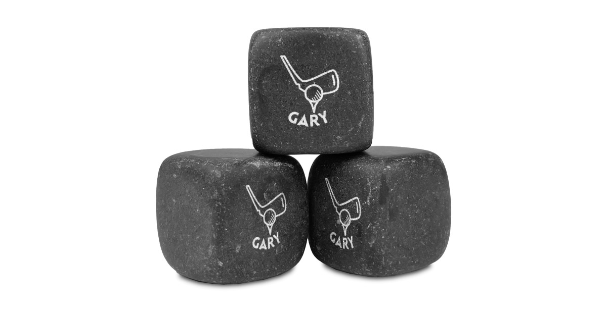 Custom Golf Whiskey Stone Set - Set of 3 (Personalized) | YouCustomizeIt