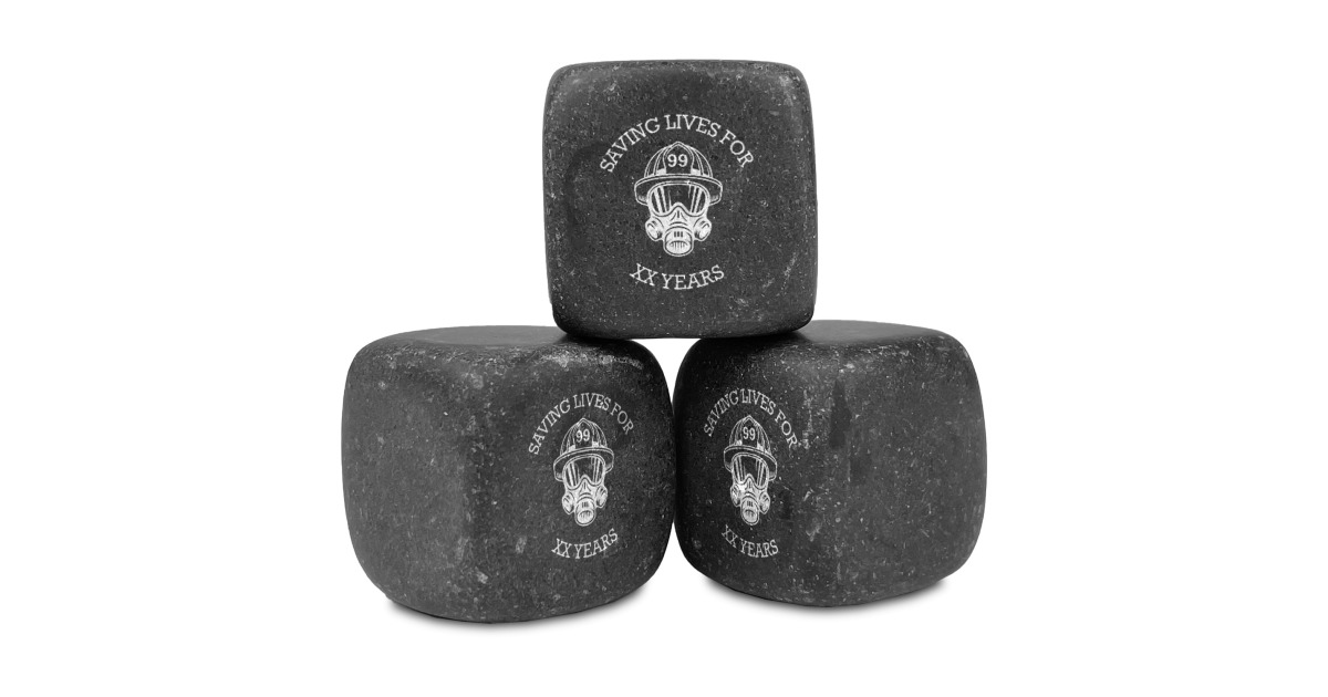 Custom Firefighter Whiskey Stone Set - Set of 3 (Personalized ...