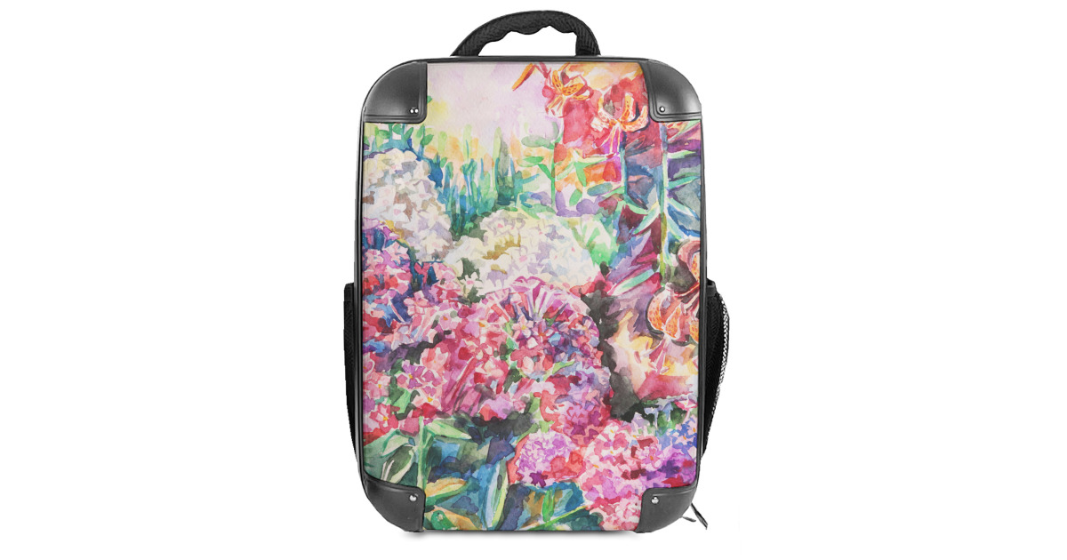Custom Watercolor Floral Hard Shell Backpack | YouCustomizeIt