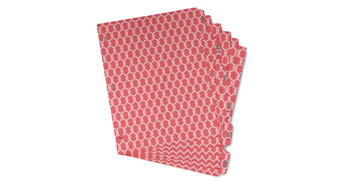 Custom Linked Rope Binder Tab Divider - Set of 6 (Personalized ...