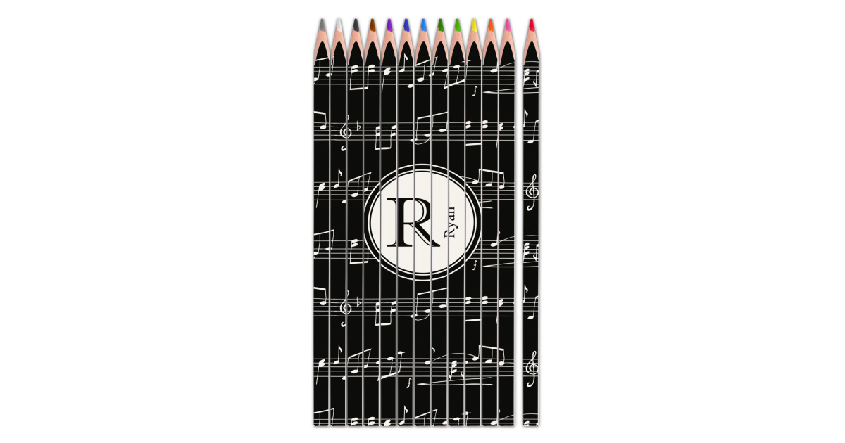 Custom Musical Notes Colored Pencils (Personalized) | YouCustomizeIt