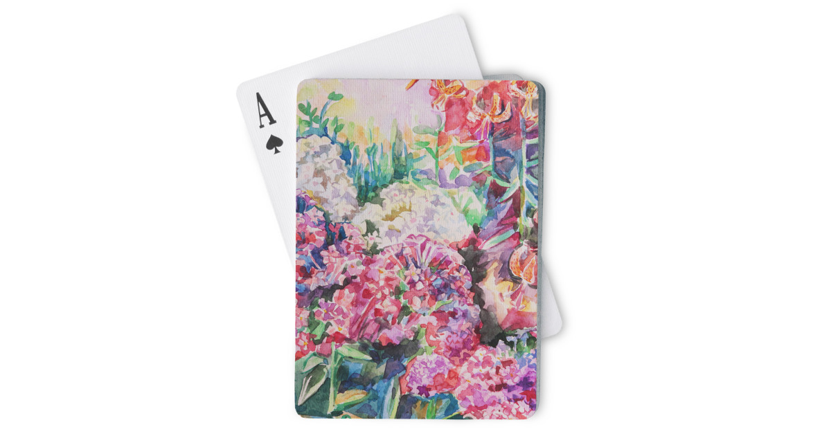 Custom Watercolor Floral Playing Cards | YouCustomizeIt
