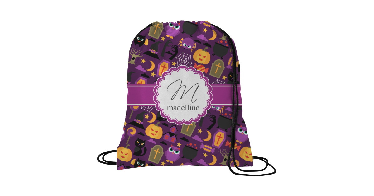 Custom Halloween Drawstring Backpack - Large (Personalized ...