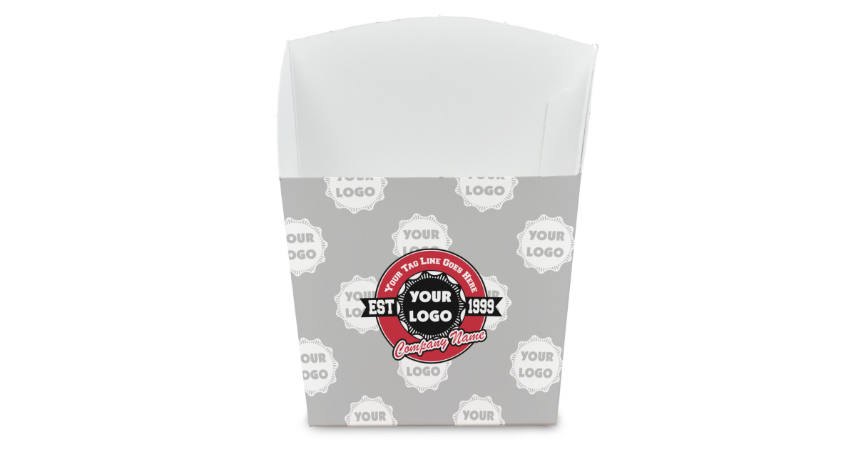 Custom Logo & Tag Line French Fry Favor Boxes w/ Logos | YouCustomizeIt