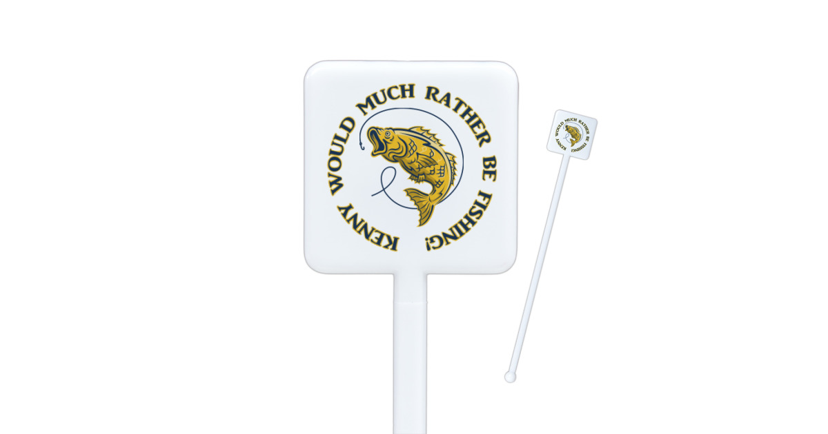Custom Fish Square Plastic Stir Sticks - Single Sided (Personalized ...