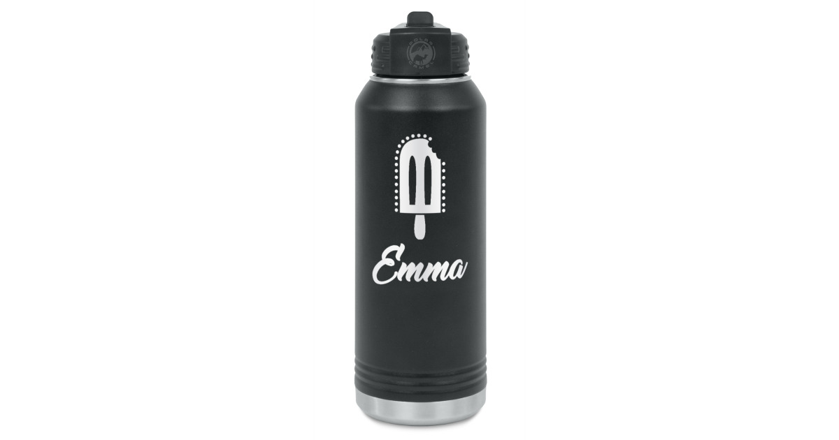 Custom Popsicles and Polka Dots Water Bottles - Laser Engraved - Front ...