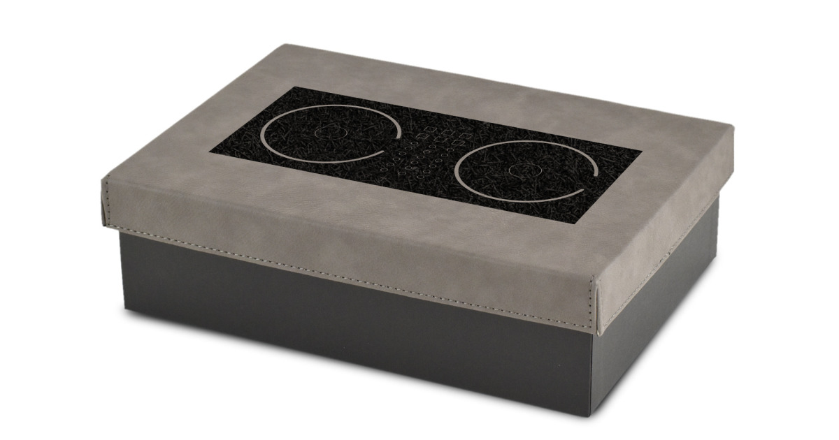 Custom DJ Music Master Gift Boxes w/ Engraved Leather Lid | YouCustomizeIt