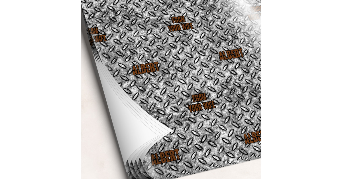 Custom Diamond Plate Wrapping Paper Sheets (Personalized) | YouCustomizeIt