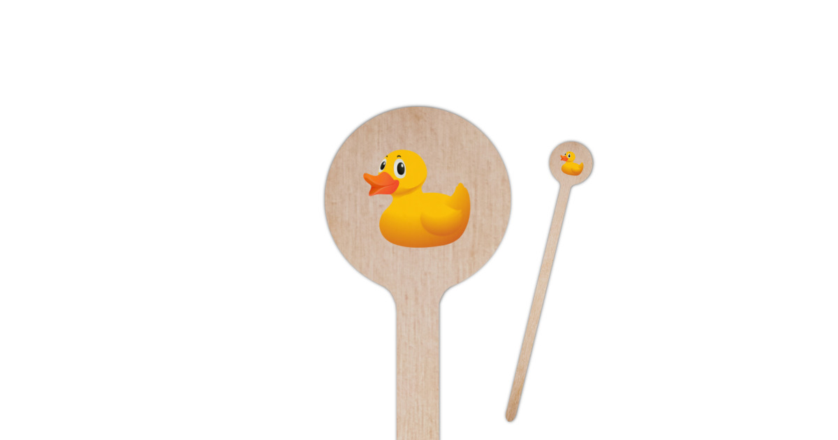 Custom Rubber Duckie Round Wooden Stir Sticks | YouCustomizeIt