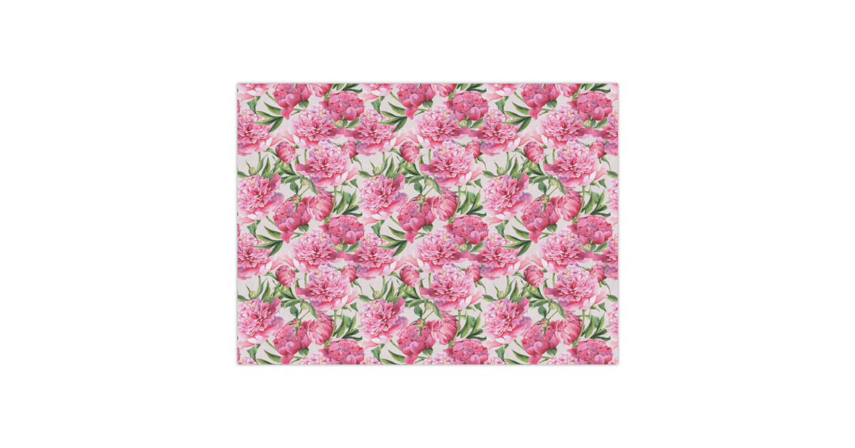Custom Watercolor Peonies Tissue Paper Sheets | YouCustomizeIt