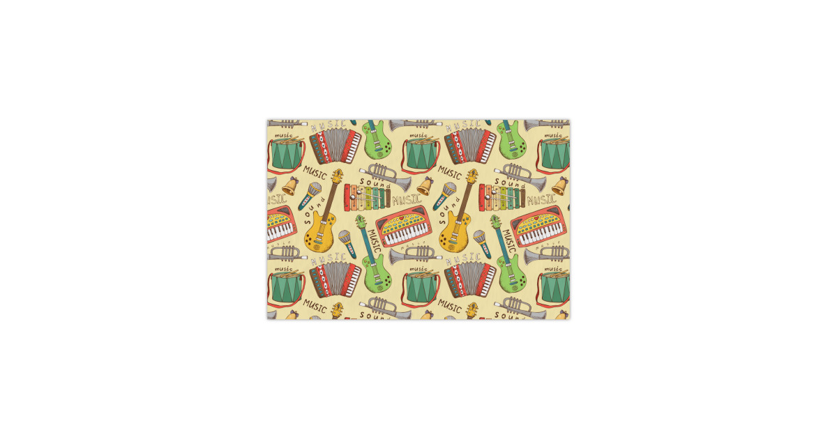 Custom Vintage Musical Instruments Tissue Paper Sheets - Small ...